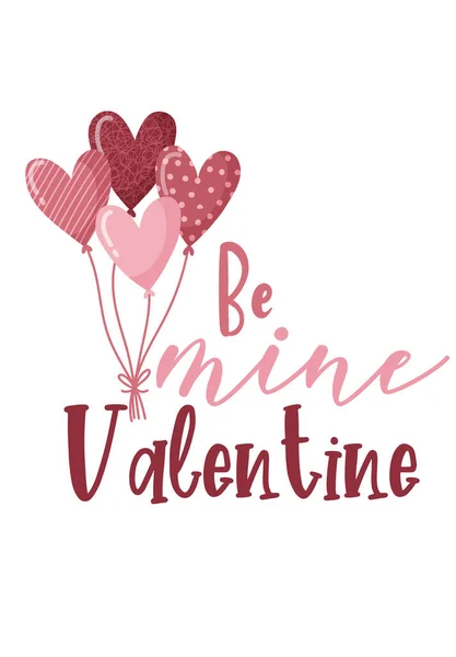 Cartão Dia Valentim Com Frase Romântica Sobre Amor Isolado Fundo — Vetor de Stock