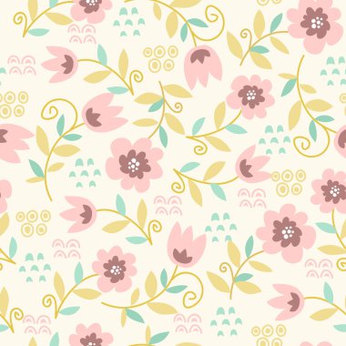 Çiçeklerle kusursuz desen