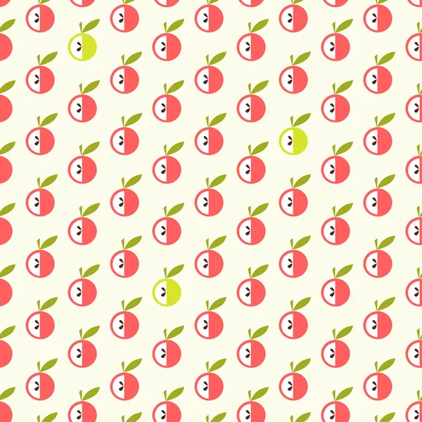 Modèle de pomme rétro coloré — Image vectorielle