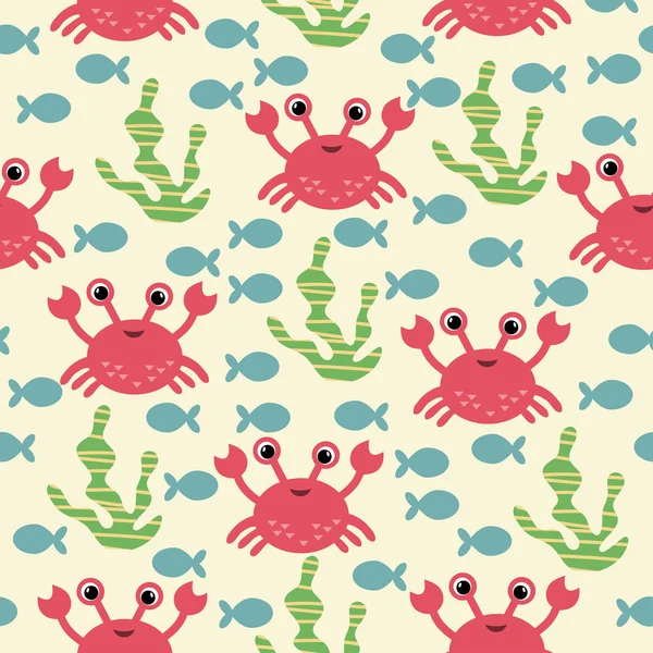 sevimli çizgi Yengeç ile desen