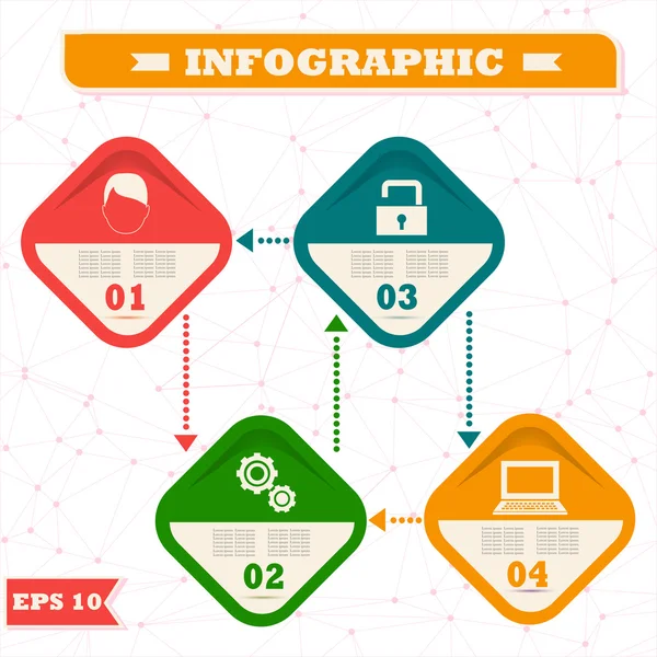 Ícones infográficos para negócios — Vetor de Stock