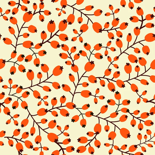 Modèle naturel de baies sans couture — Image vectorielle