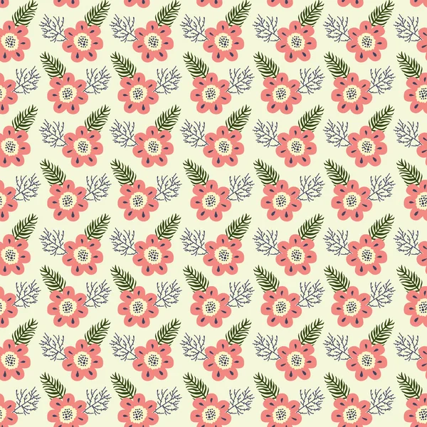 Motif floral sans couture — Image vectorielle