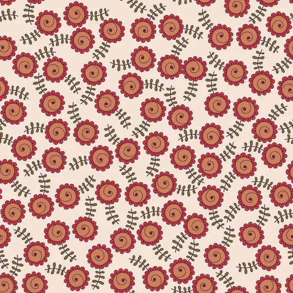 Motif floral sans couture — Image vectorielle