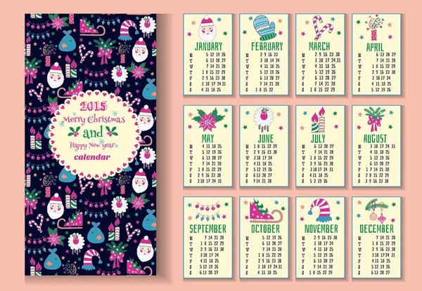 新的一年的日历 — 图库矢量图片