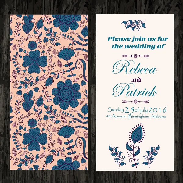 Invitación en estilo Vintage — Vector de stock