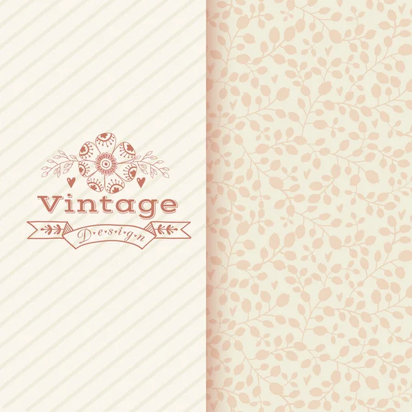 Floral banner in vintage style — Stock Vector