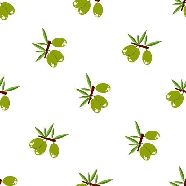 Seamless pattern with olives — Stock Vector