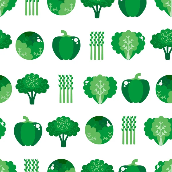 Зеленые овощи бесшовный узор — стоковый вектор