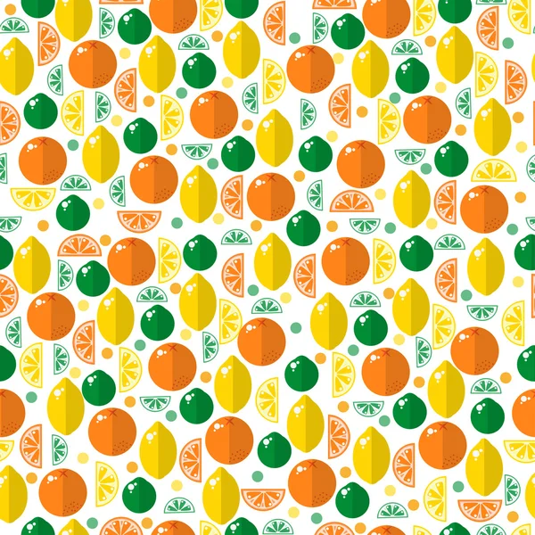 Modèle sans couture avec des fruits — Image vectorielle