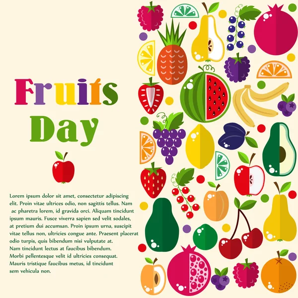 Яркие фрукты — стоковый вектор