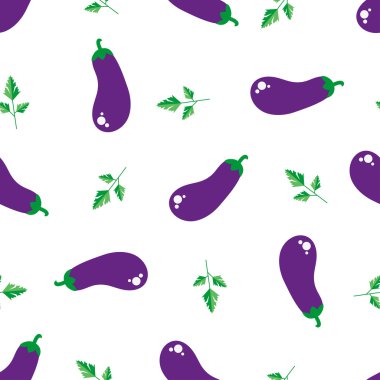 parlak patlıcan ile desen.