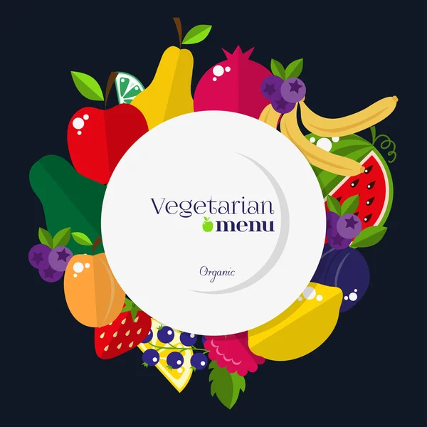 Menús vegetarianos de restaurantes — Vector de stock