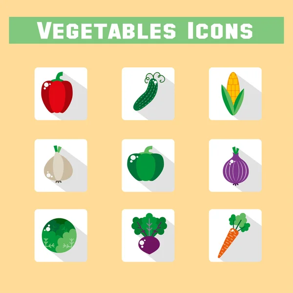 Conjunto de iconos vegetales — Vector de stock