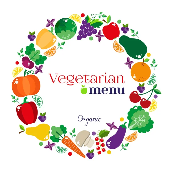 Menus vegetarianos de restaurantes —  Vetores de Stock