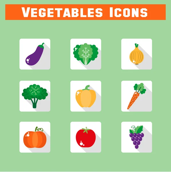 Conjunto de iconos vegetales — Vector de stock