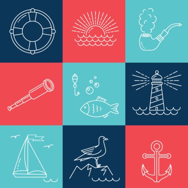Ocean Liner Set of icons