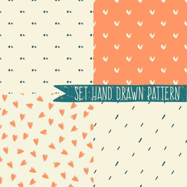 Pastel retro seamless patterns