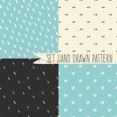 Pastel retro seamless patterns
