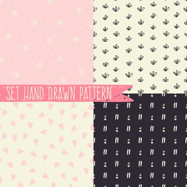 retro Dikişsiz desen seti