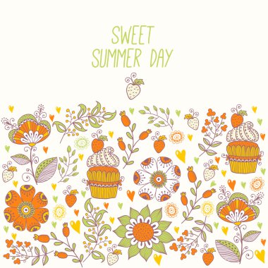 Vintage tarzı çiçek afiş