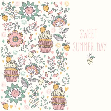 Vintage tarzı çiçek afiş