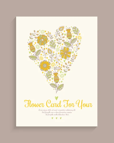 Banner floral en estilo vintage — Vector de stock