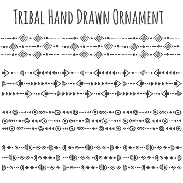 Tribal hand drawn ornament — ストックベクタ