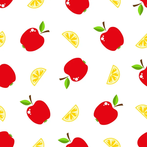 Modèle sans couture avec des fruits — Image vectorielle