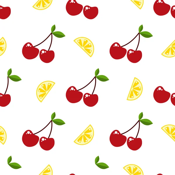 Modèle sans couture avec des fruits — Image vectorielle