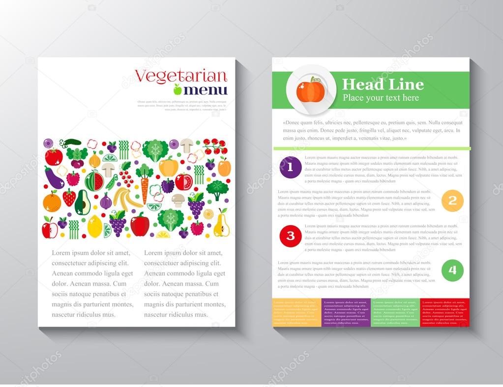 Flyer design of vegetarian menu