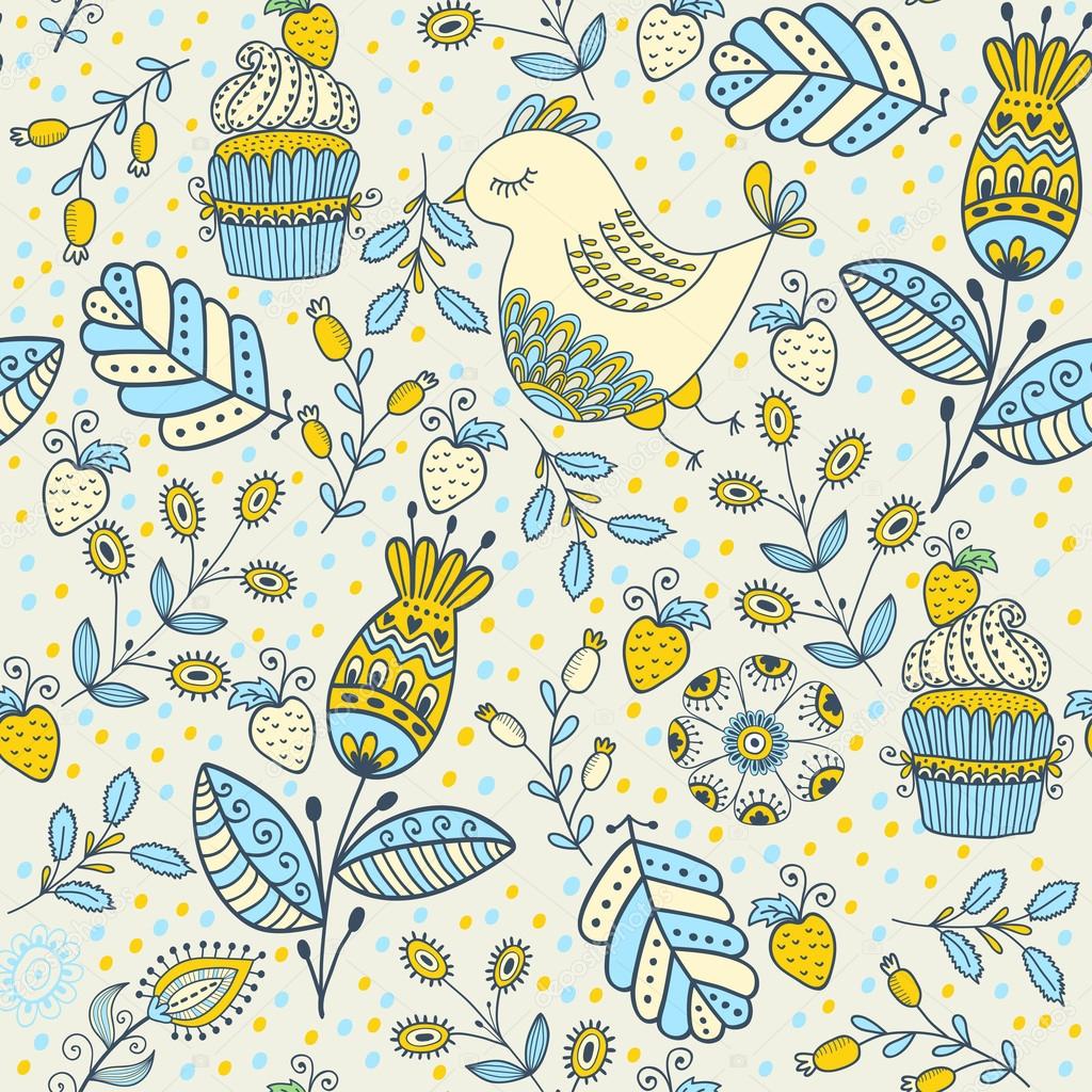Seamless pattern in vintage style