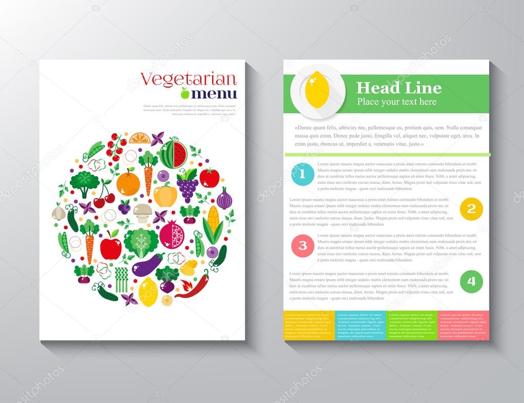 Flyer design of vegetarian menu