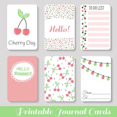 Yazdırılabilir günlük kartlar