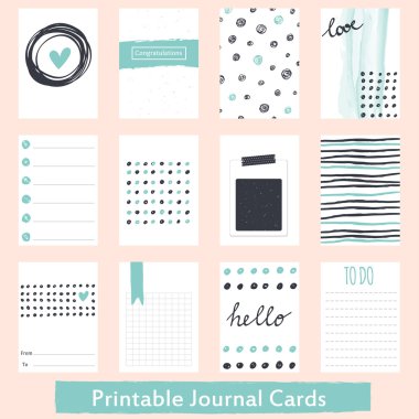 Yazdırılabilir günlükleri kartları