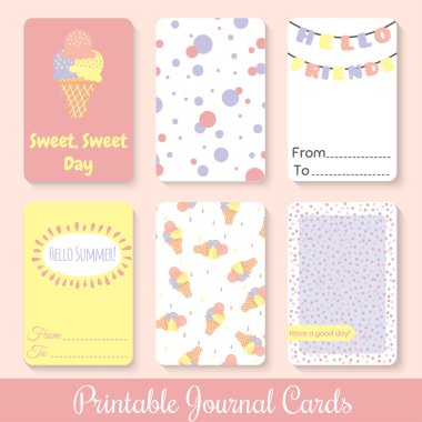 Yazdırılabilir günlük kartlar