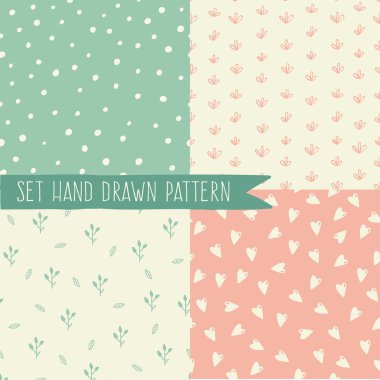 Pastel retro  seamless patterns