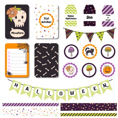 Yazdırılabilir Cadılar Bayramı kartları ayarla