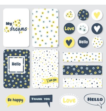 Vintage yaratıcı kartları