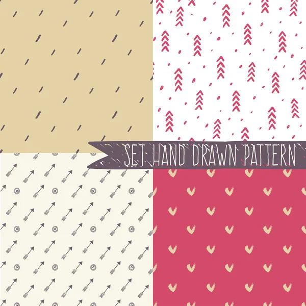 Pastel retro  seamless patterns — Stok Vektör