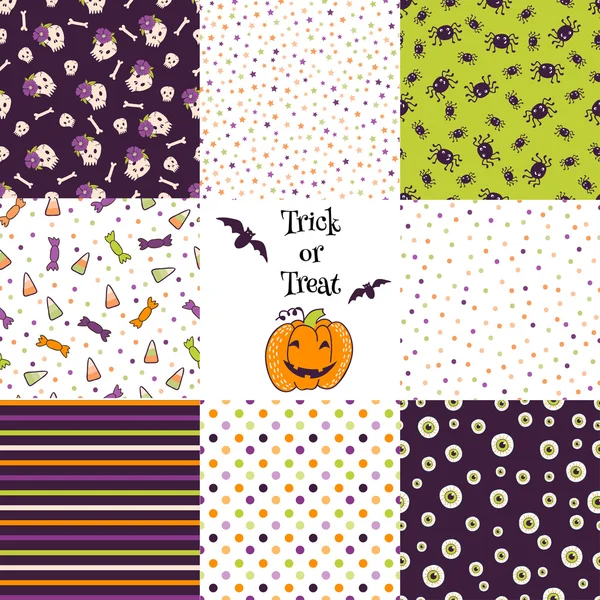 Pattern in cartoon style for Halloween. — ストックベクタ