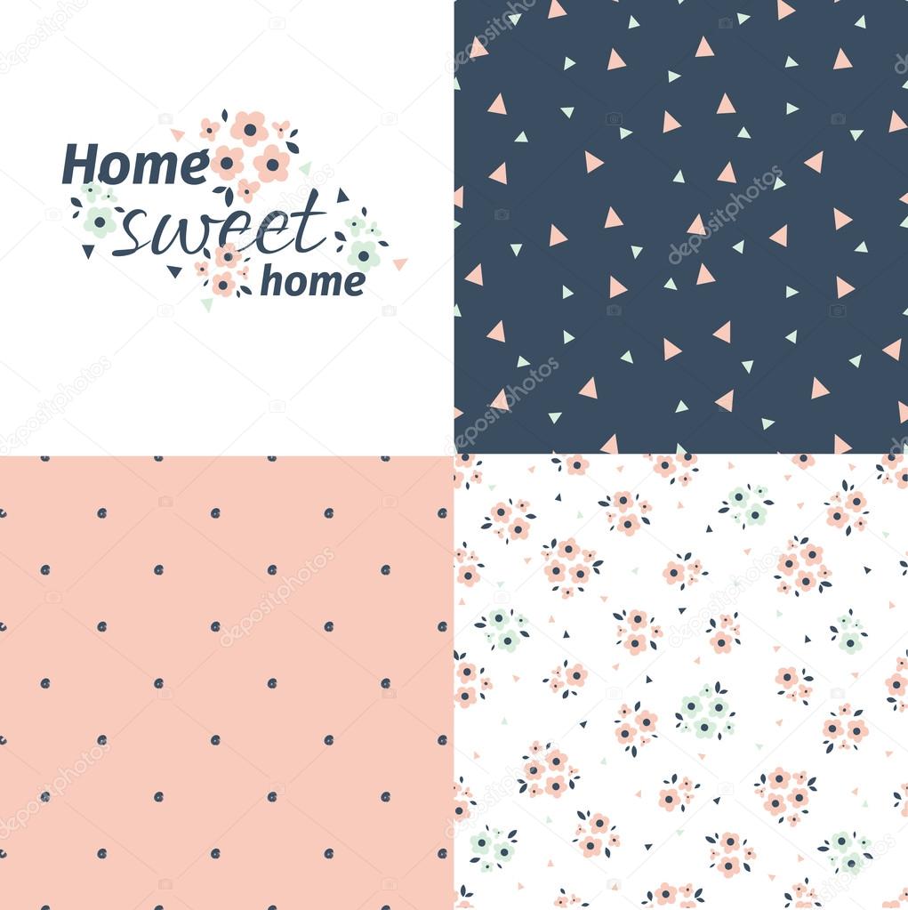 Sweet home set of  patterns