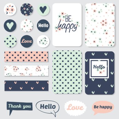 Vintage yaratıcı kartları