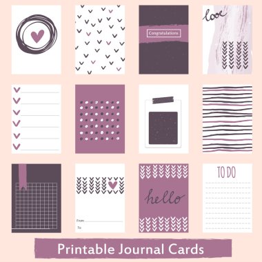 Yazdırılabilir günlükleri kartları