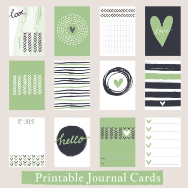 Yazdırılabilir günlükleri kartları