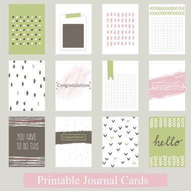 Yazdırılabilir günlükleri kartları