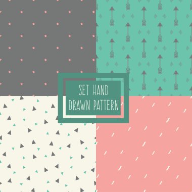 Pastel retro  seamless patterns