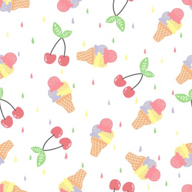 desen kiraz ve dondurma ile