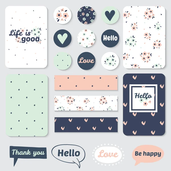 Tarjetas creativas vintage — Vector de stock