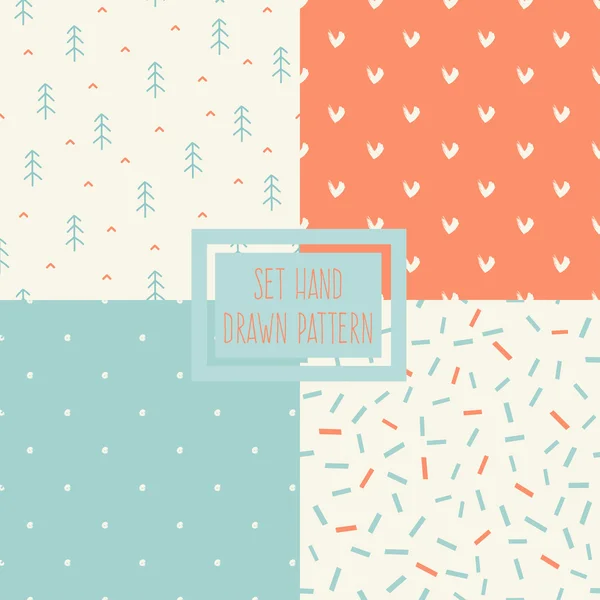 Pastel retro seamless patterns. — Stockový vektor